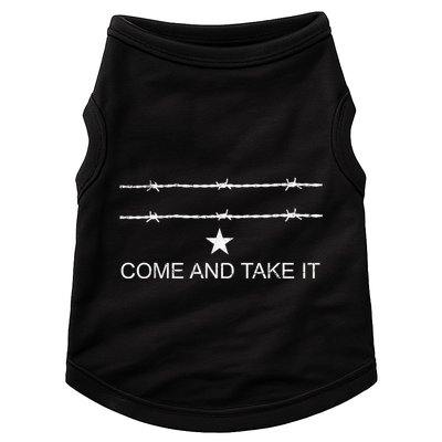 I Stand With Texas Razor Wire Come And Take It Doggie Tank