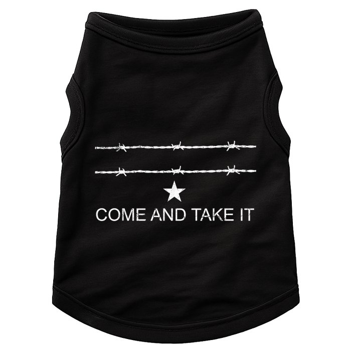 I Stand With Texas Razor Wire Come And Take It Doggie Tank