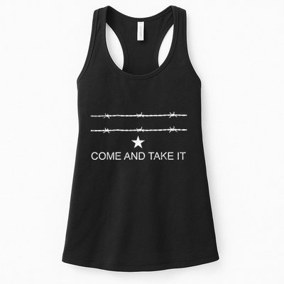 I Stand With Texas Razor Wire Come And Take It Womens Tank Top
