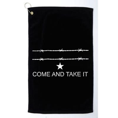 I Stand With Texas Razor Wire Come And Take It Golf Towel
