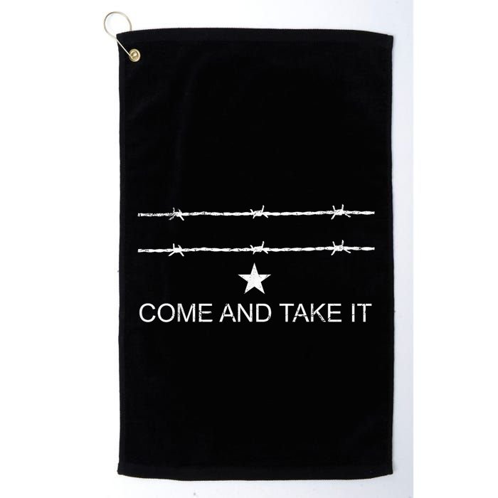 I Stand With Texas Razor Wire Come And Take It Golf Towel