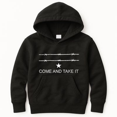 I Stand With Texas Razor Wire Come And Take It Kids Hoodie