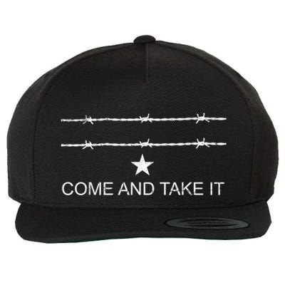 I Stand With Texas Razor Wire Come And Take It Wool Snapback Cap