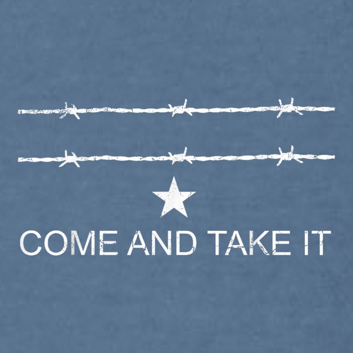 I Stand With Texas Razor Wire Come And Take It Garment-Dyed Sweatshirt