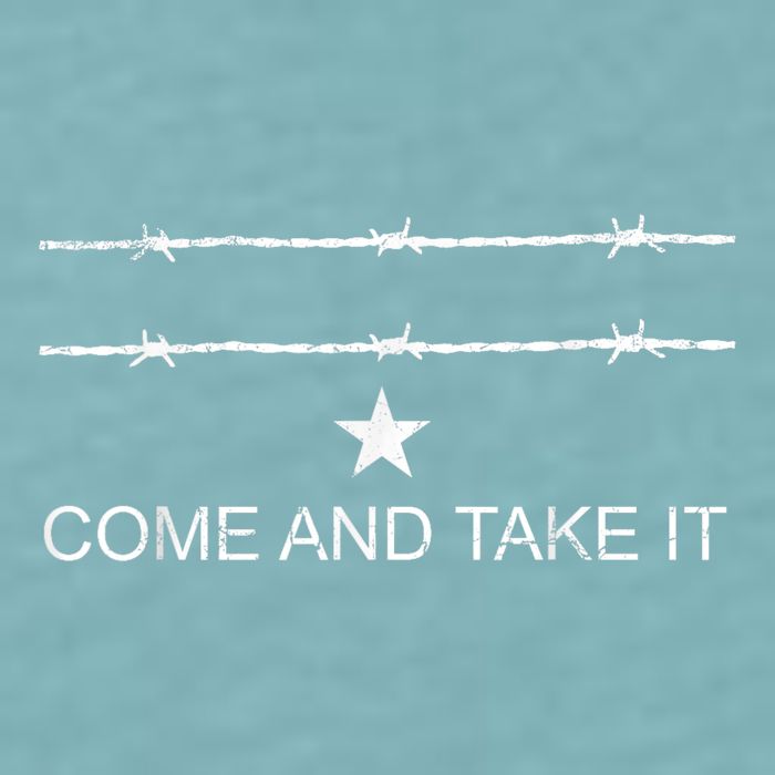 I Stand With Texas Razor Wire Come And Take It Sueded Cloud Jersey T-Shirt