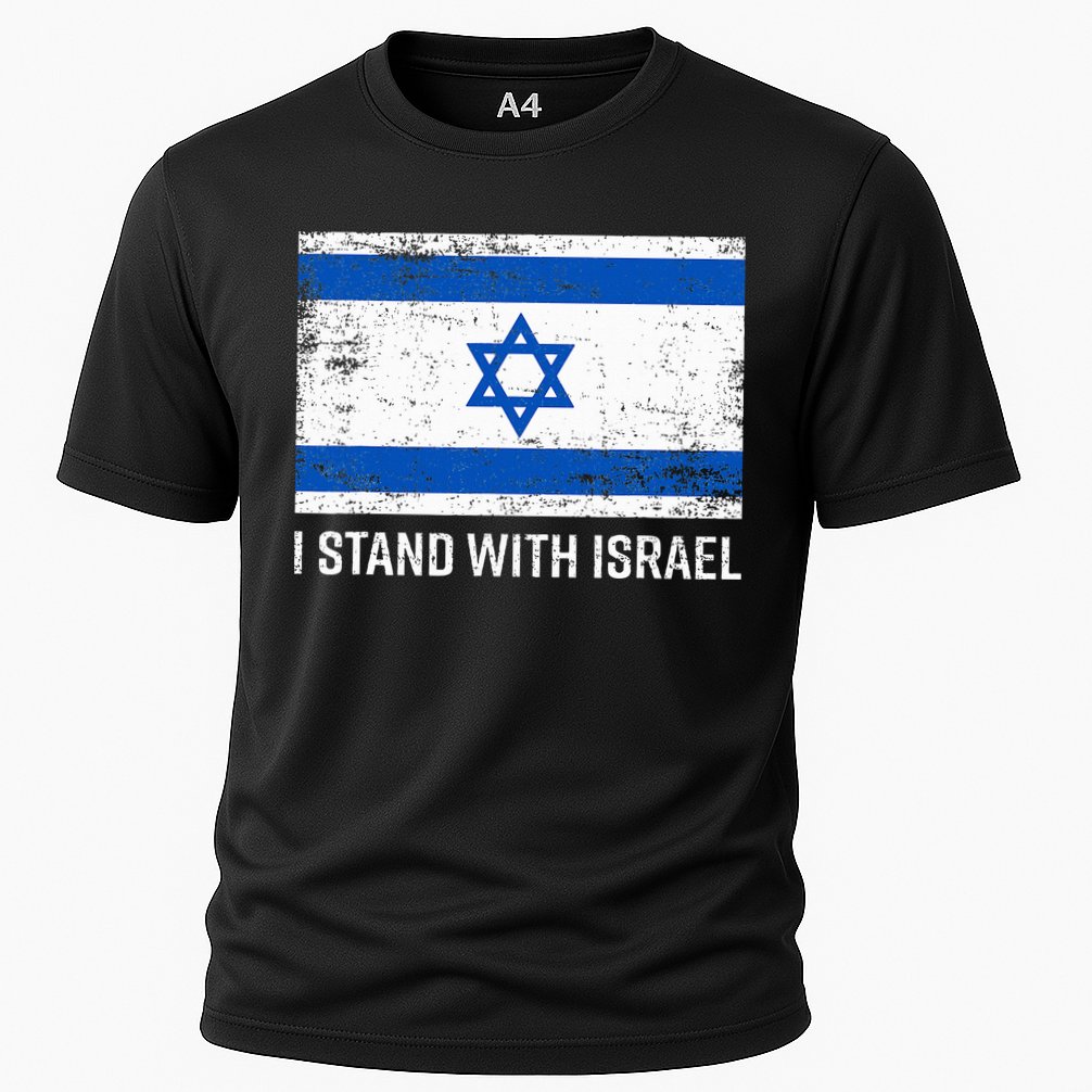 I Stand With Israel  Israeli Flag Jewish Star Of David  Performance Shirt