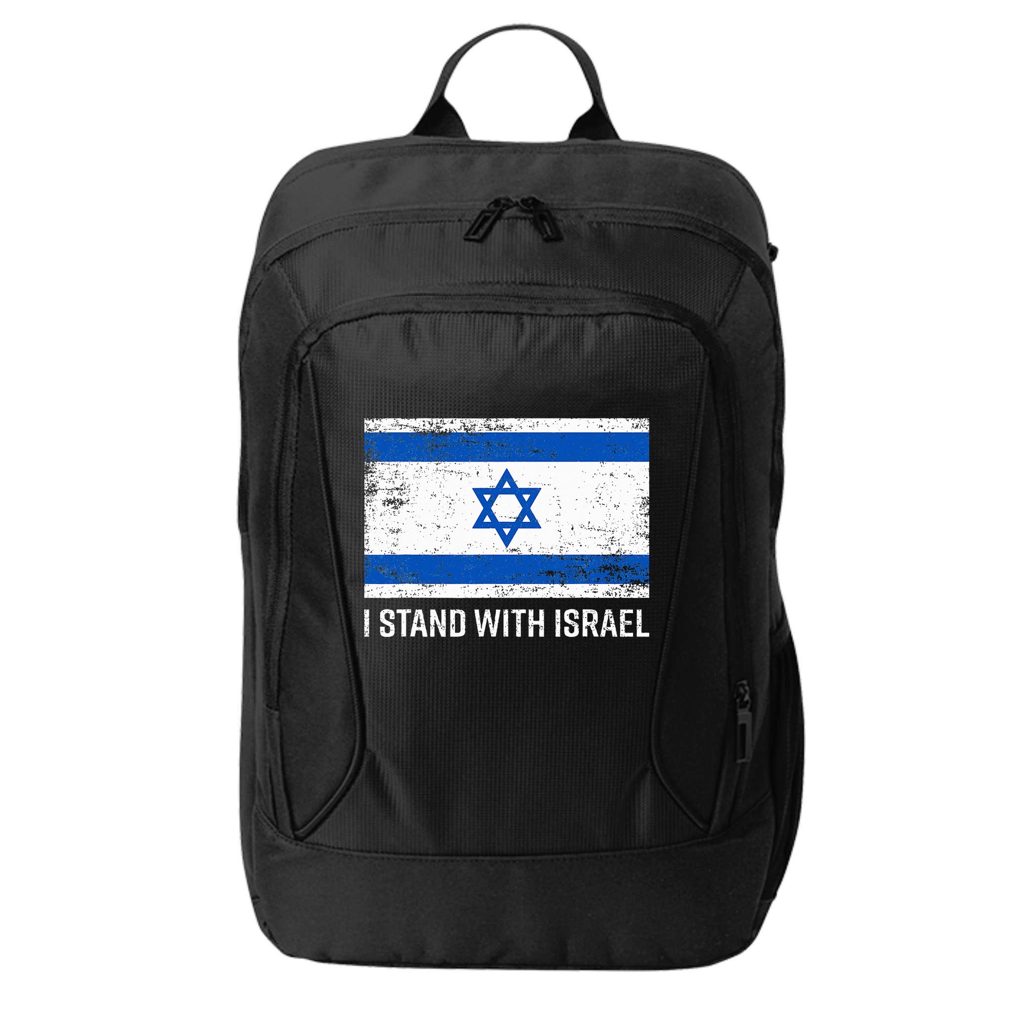I Stand With Israel  Israeli Flag Jewish Star Of David  City Backpack