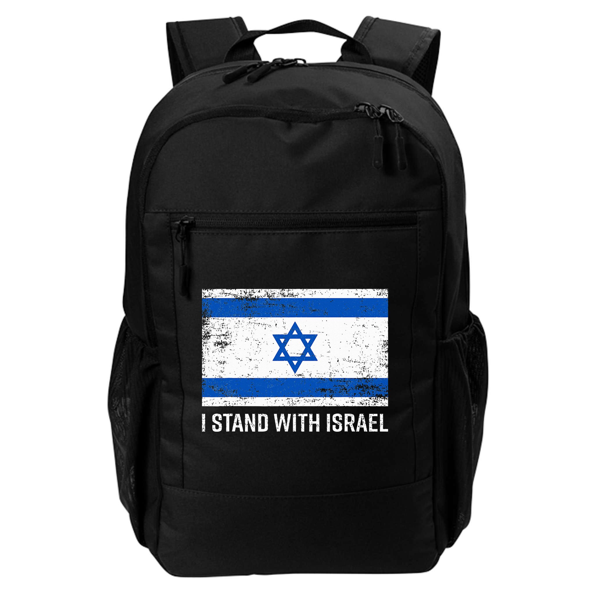 I Stand With Israel  Israeli Flag Jewish Star Of David  Backpack