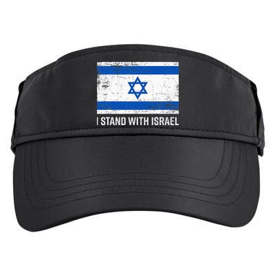 I Stand With Israel  Israeli Flag Jewish Star Of David  Adult Drive Performance Visor