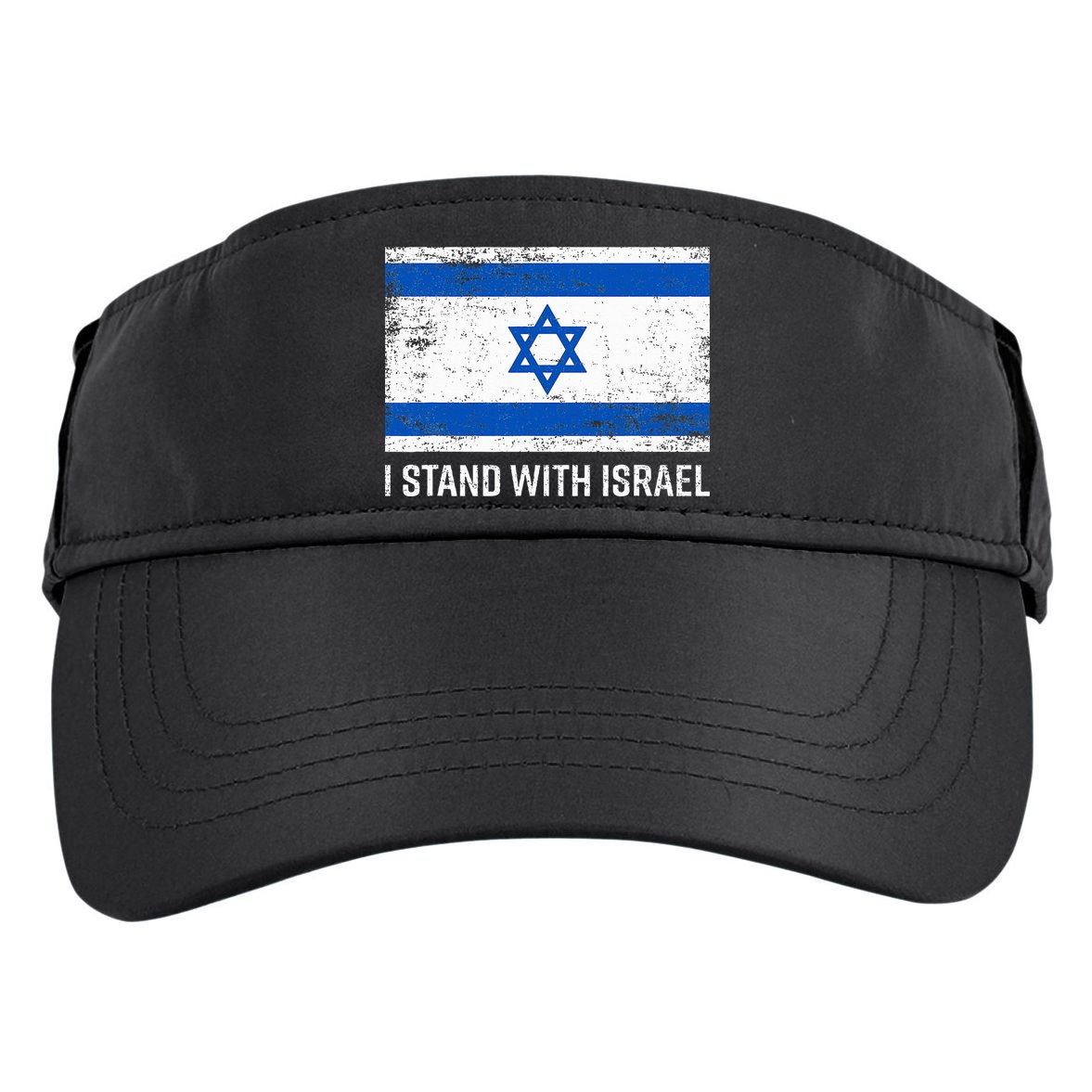 I Stand With Israel  Israeli Flag Jewish Star Of David  Adult Drive Performance Visor