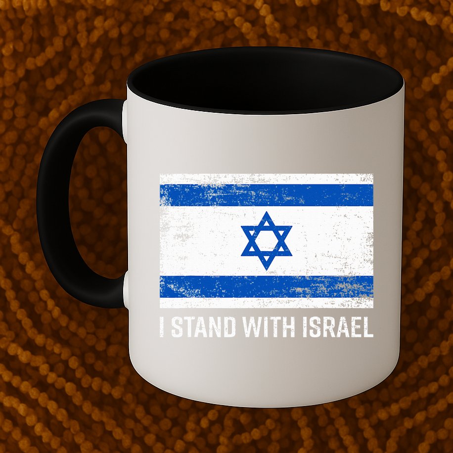 I Stand With Israel  Israeli Flag Jewish Star Of David  Mug