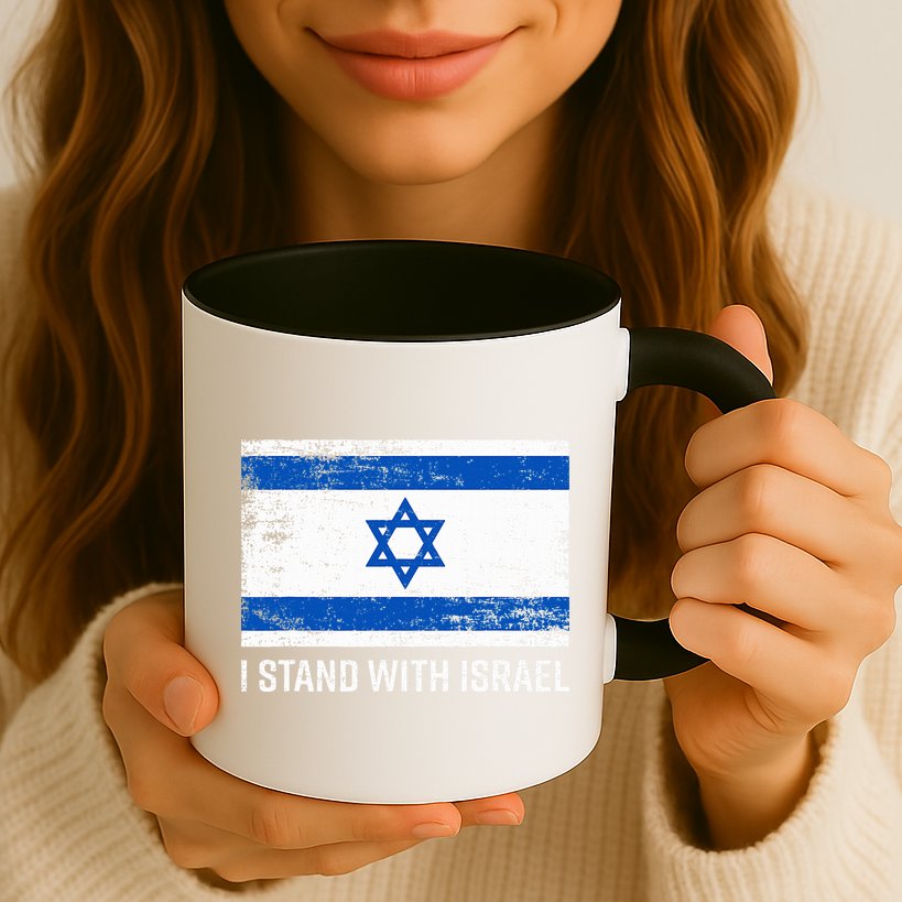 I Stand With Israel  Israeli Flag Jewish Star Of David  Mug