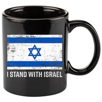 I Stand With Israel  Israeli Flag Jewish Star Of David  11oz C Handle Ceramic Mug