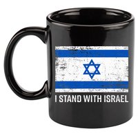I Stand With Israel  Israeli Flag Jewish Star Of David  11oz C Handle Ceramic Mug