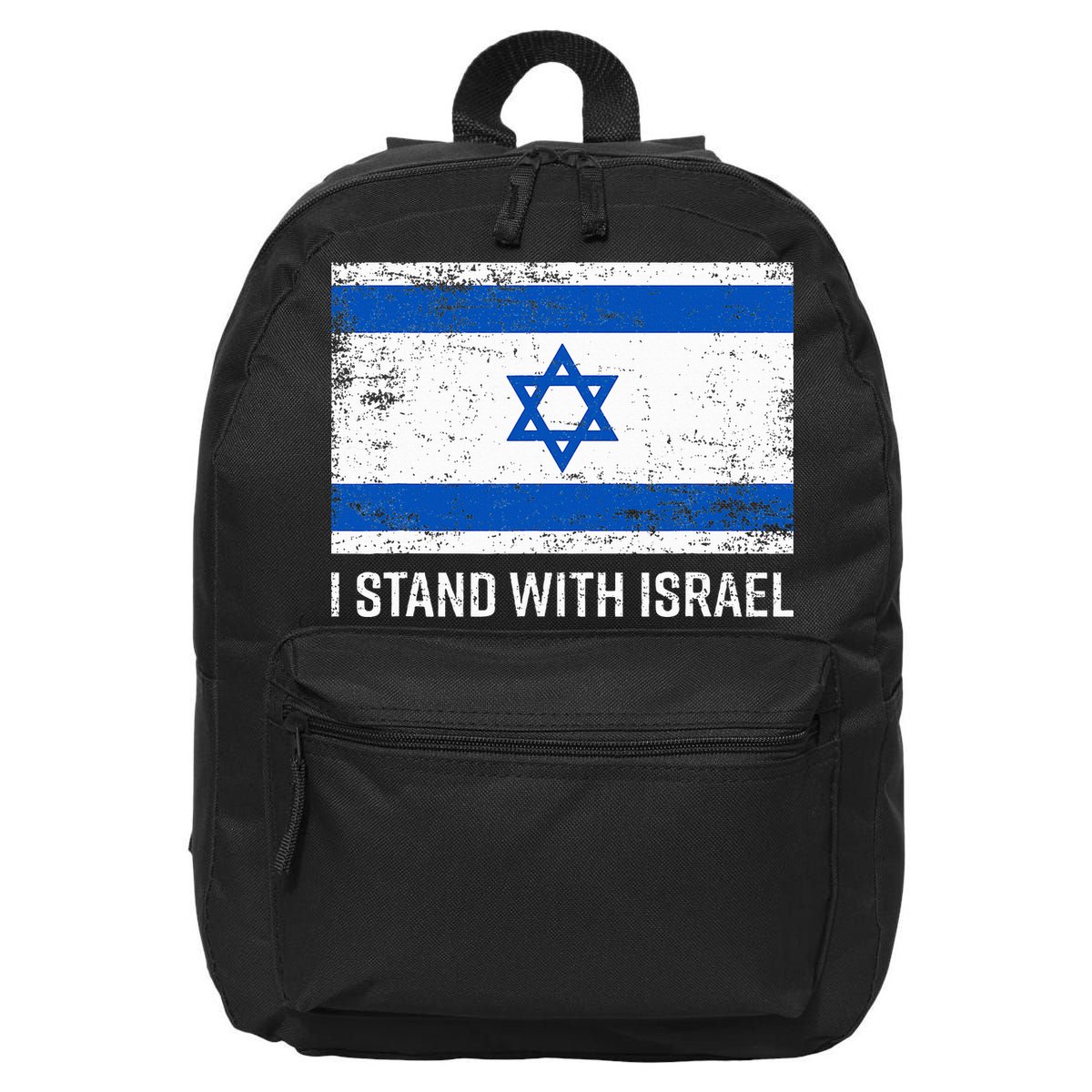 I Stand With Israel  Israeli Flag Jewish Star Of David  16 in Basic Backpack