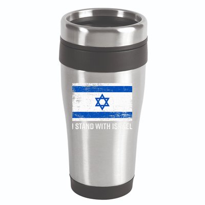 I Stand With Israel  Israeli Flag Jewish Star Of David  16oz Travel Tumbler