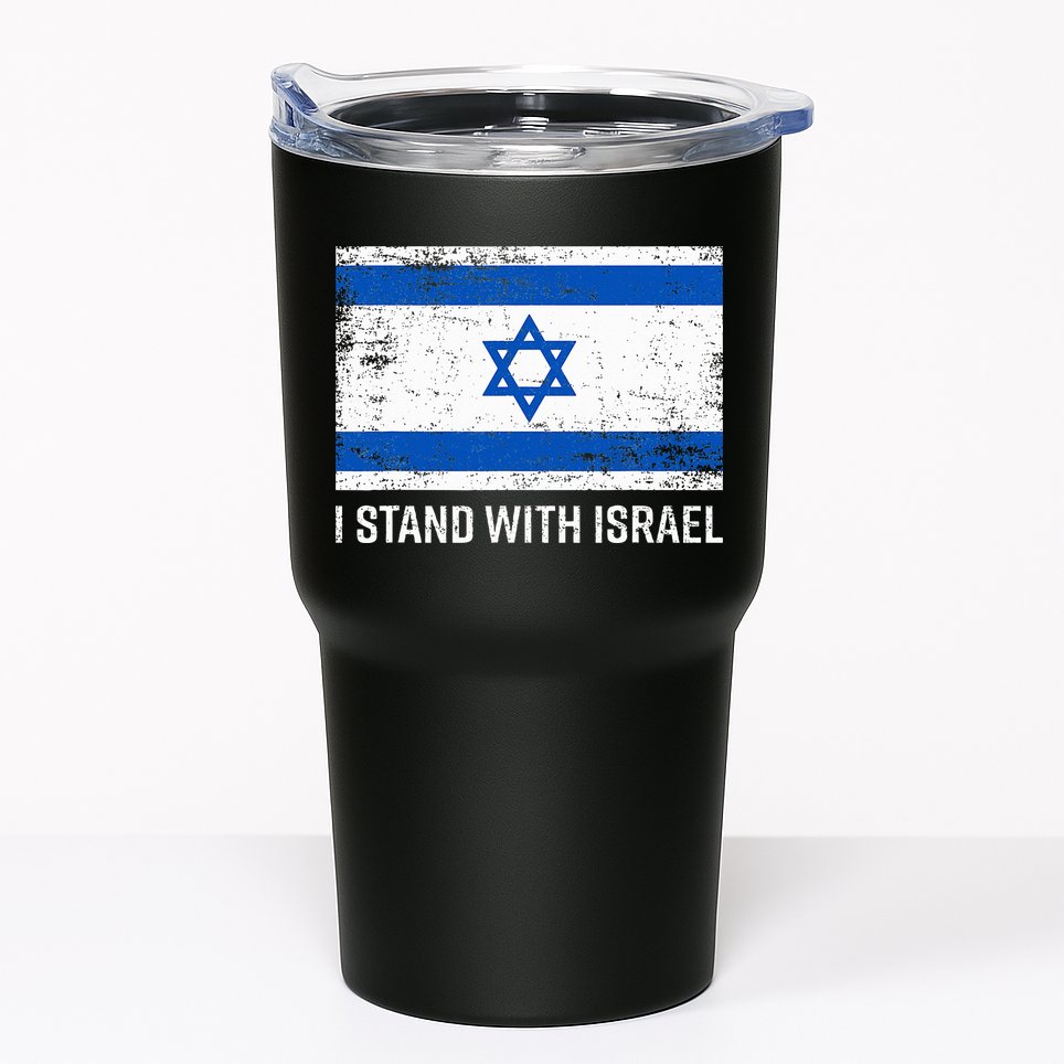 I Stand With Israel  Israeli Flag Jewish Star Of David  Tumbler