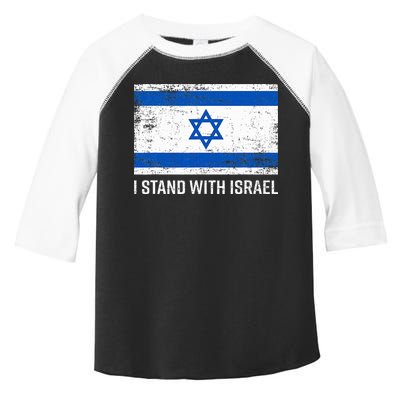I Stand With Israel  Israeli Flag Jewish Star Of David  Toddler Fine Jersey T-Shirt