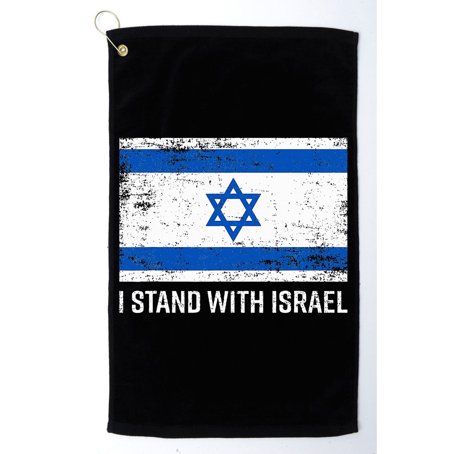 I Stand With Israel  Israeli Flag Jewish Star Of David  Golf Towel