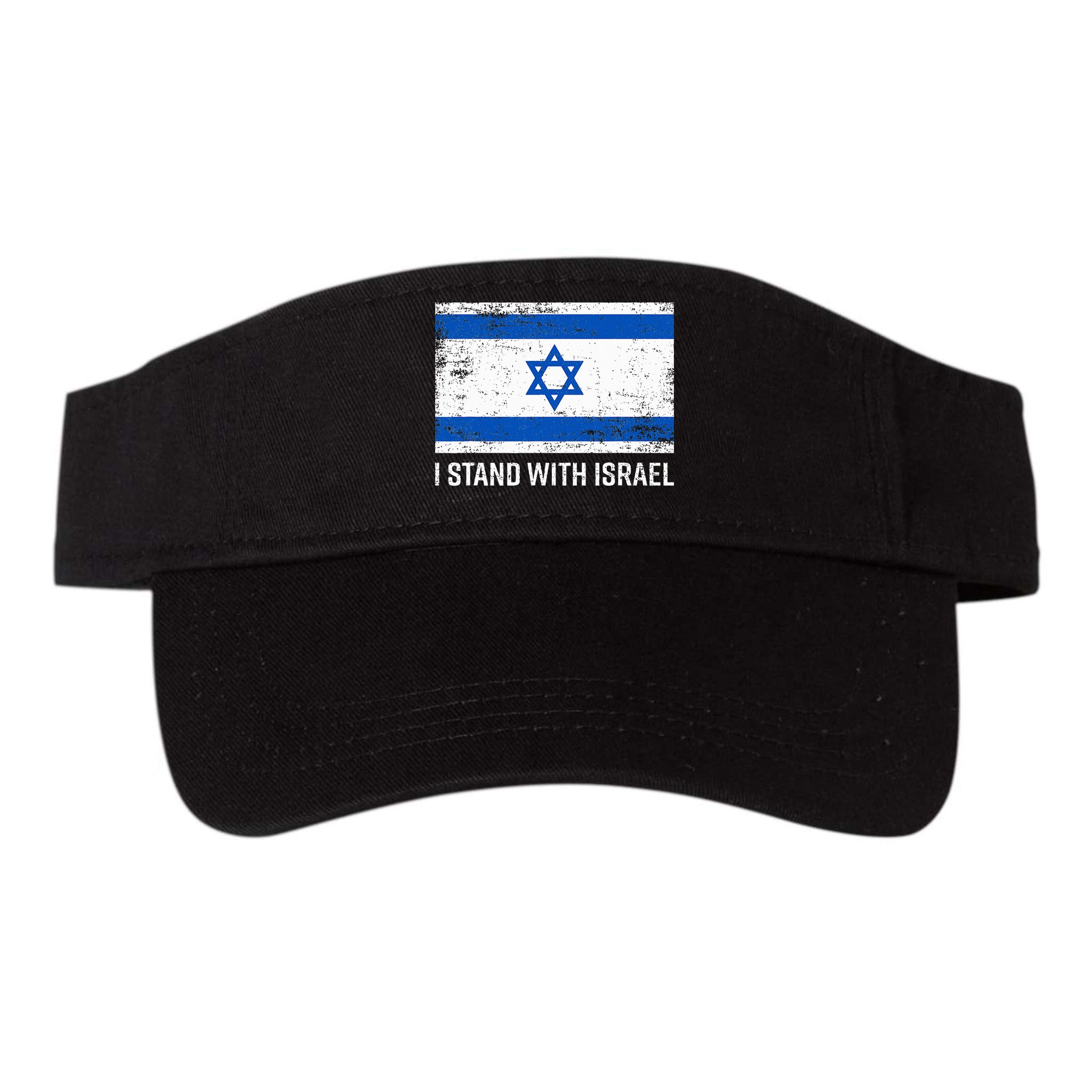 I Stand With Israel  Israeli Flag Jewish Star Of David  Visor