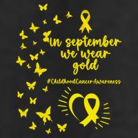 In September We Wear Gold Childhood Cancer Awareness Cool Comfort Performance Bucket Hat
