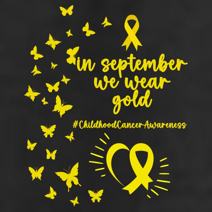 In September We Wear Gold Childhood Cancer Awareness Cool Comfort Performance Bucket Hat
