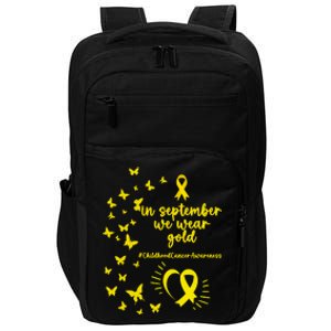 In September We Wear Gold Childhood Cancer Awareness Impact Tech Backpack