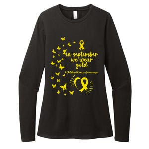 In September We Wear Gold Childhood Cancer Awareness Womens CVC Long Sleeve Shirt