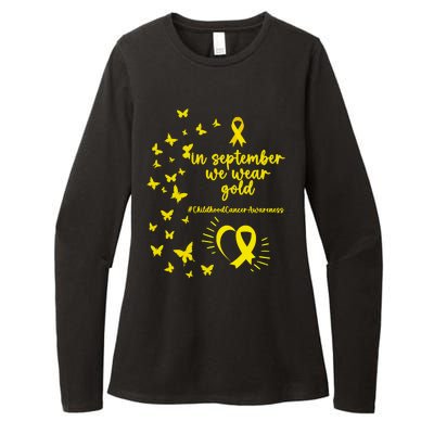 In September We Wear Gold Childhood Cancer Awareness Womens CVC Long Sleeve Shirt