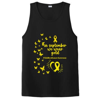 In September We Wear Gold Childhood Cancer Awareness PosiCharge Competitor Tank