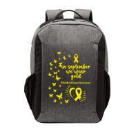 In September We Wear Gold Childhood Cancer Awareness Vector Backpack
