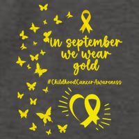 In September We Wear Gold Childhood Cancer Awareness Vector Backpack