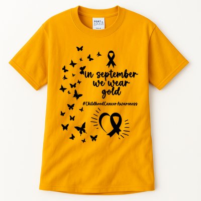 In September We Wear Gold Childhood Cancer Awareness Tall T-Shirt
