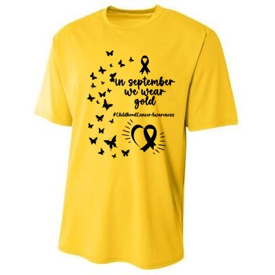 In September We Wear Gold Childhood Cancer Awareness Performance Sprint T-Shirt