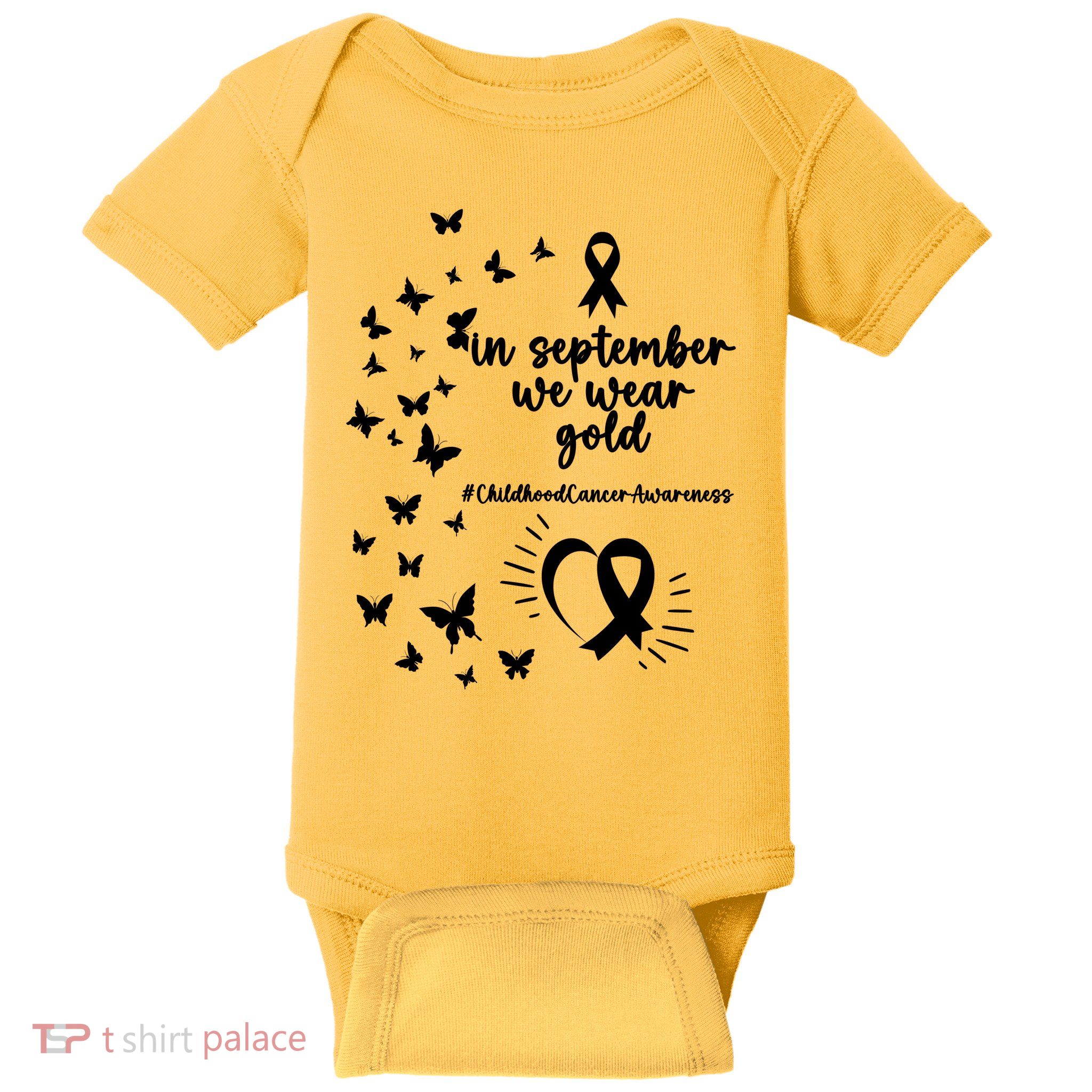 In September We Wear Gold Childhood Cancer Awareness Baby Bodysuit