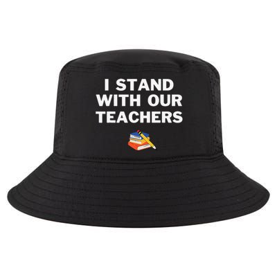 I Stand With Our Teachers & Stand Against Book Banning! Cool Comfort Performance Bucket Hat