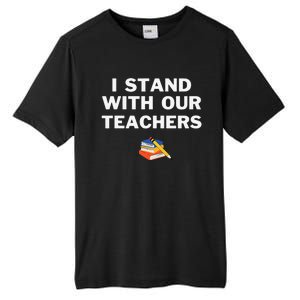 I Stand With Our Teachers & Stand Against Book Banning! Tall Fusion ChromaSoft Performance T-Shirt