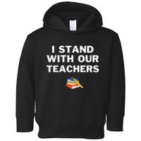 I Stand With Our Teachers & Stand Against Book Banning! Toddler Hoodie