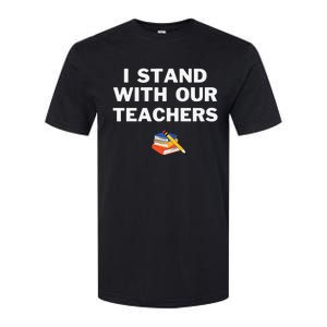 I Stand With Our Teachers & Stand Against Book Banning! Softstyle CVC T-Shirt