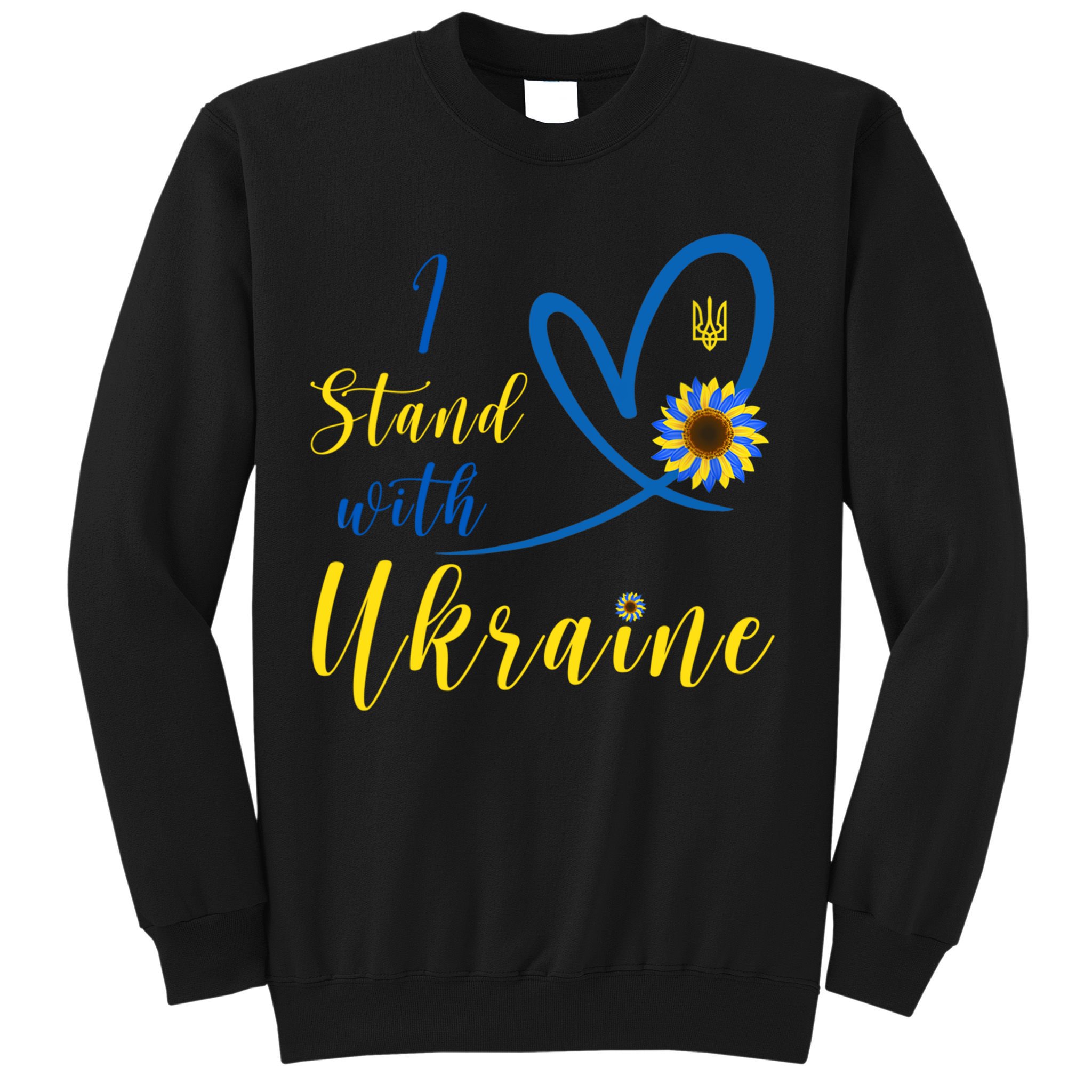 I Stand With Ukraine Flag Symbol Sunflower Sweatshirt