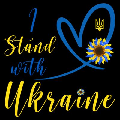 I Stand With Ukraine Flag Symbol Sunflower T-Shirt