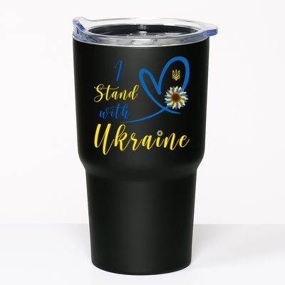I Stand With Ukraine Flag Symbol Sunflower Tumbler