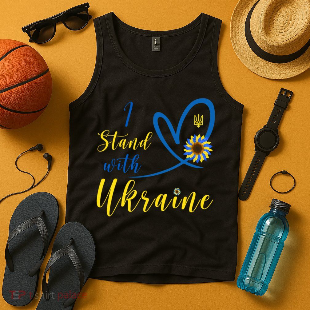 I Stand With Ukraine Flag Symbol Sunflower Tank Top