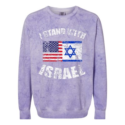 I Stand With Israel My Support Israel Flag Pride Colorblast Crewneck Sweatshirt