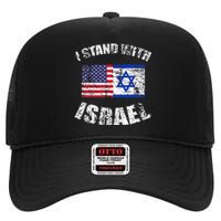 I Stand With Israel My Support Israel Flag Pride High Crown Mesh Back Trucker Hat