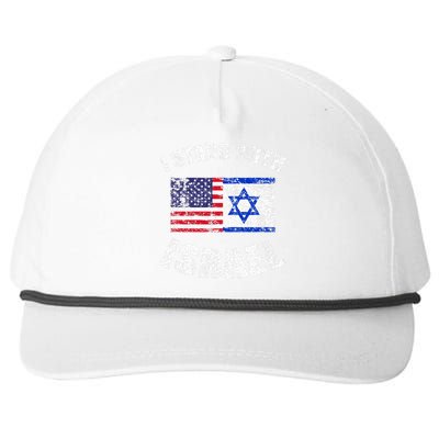 I Stand With Israel My Support Israel Flag Pride Snapback Five-Panel Rope Hat