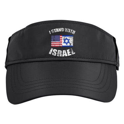 I Stand With Israel My Support Israel Flag Pride Adult Drive Performance Visor