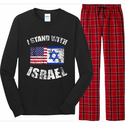 I Stand With Israel My Support Israel Flag Pride Long Sleeve Pajama Set