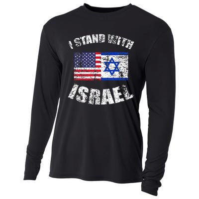 I Stand With Israel My Support Israel Flag Pride Cooling Performance Long Sleeve Crew