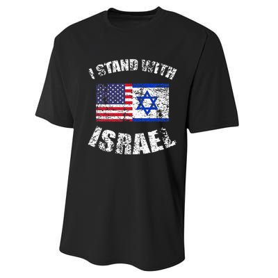 I Stand With Israel My Support Israel Flag Pride Performance Sprint T-Shirt